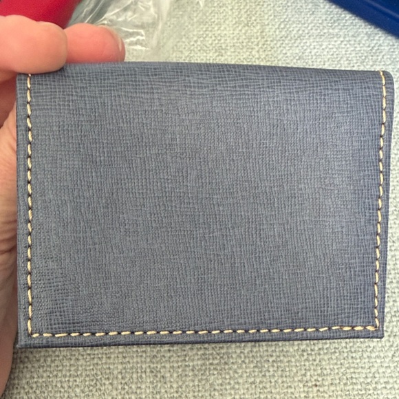 Dooney & Bourke Leather Card & Key Holder with Gold Logo - Picture 3 of 4